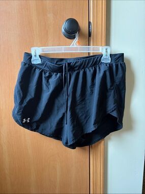Under Armour Black Athletic Running Shorts with Drawstring